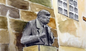 Gábor Süveg: statue of Churchill in Prague